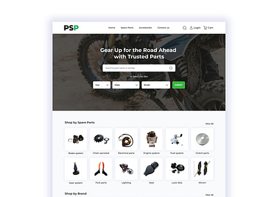 PSB - Automobile Spare Parts bike landingpage page parts search spareparts vehicle