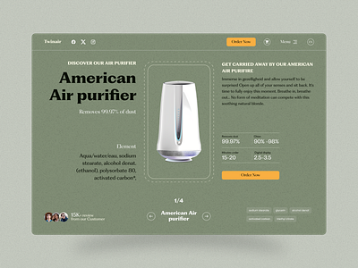 Twinair - Purify the air you breath app design graphic design landing page landing page design ui ui design uiux user experience user interface ux ux design web design