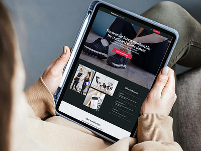 UX/UI design for fitness membership site uxui uxuidesign webapp webdesign