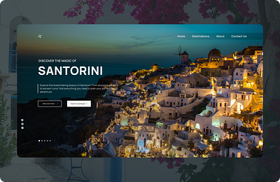 Travel Website Landing Page design ui
