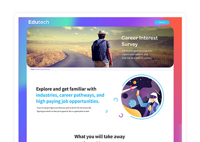 Career Survey Page - Edutech