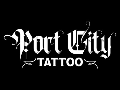 Port City Tattoo illustration lettering type typography vector