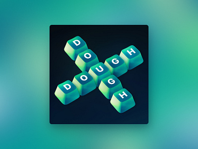 Dough — Podcast Logo artforaudio branding cover illustration keycap keycaps plus podcast podcast logo typography