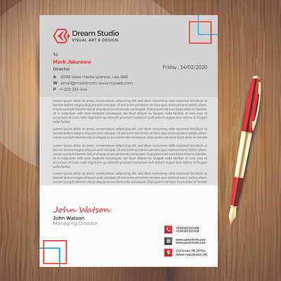 Letterhead Design branding design flyer graphic design illustration letterhead vector