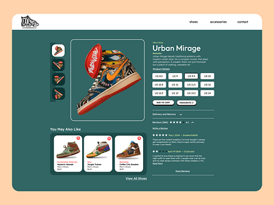 UI Desktop Item Display - Sneaker Shop Desktop - Teal Interface canvas kicks desktop design mockup sneaker shop sneakers ui design ui designer