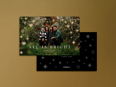 Holiday Card / Starry Garland Overlay garland gold graphic design holiday card design star