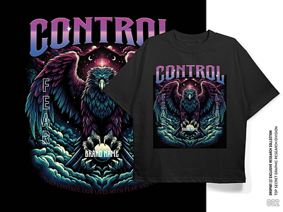"Control" T-shirt Design black design graphic design white