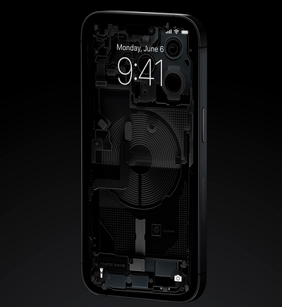 Teardown iPhone 15 Pro Wallpaper 3d dark design interface iphone ui wallpaper