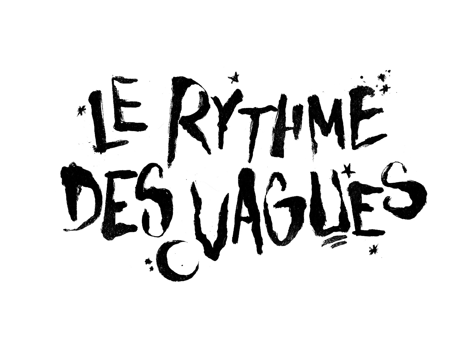Le Rythme Des Vagues - Lettering type branding brush calligraphy custom type design font graphic design handlettering handwritten illustration lettering lettermark letters logo logotypo paint signature typeface typography wordmark