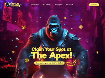 Last Ape Standing - DeFi dApp ai app blockchain branding dapp defi design figma illustration logo ui