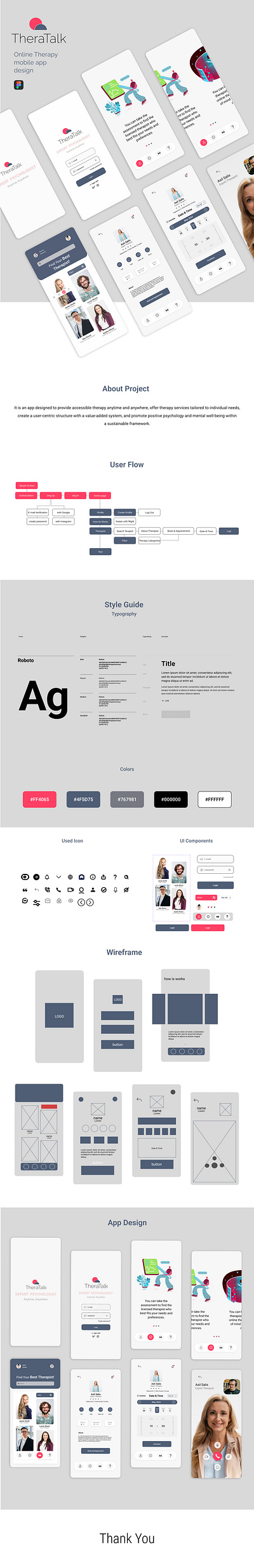 Online Therapy Mobile App Design figma interface mobile app ui ui design user experience ux
