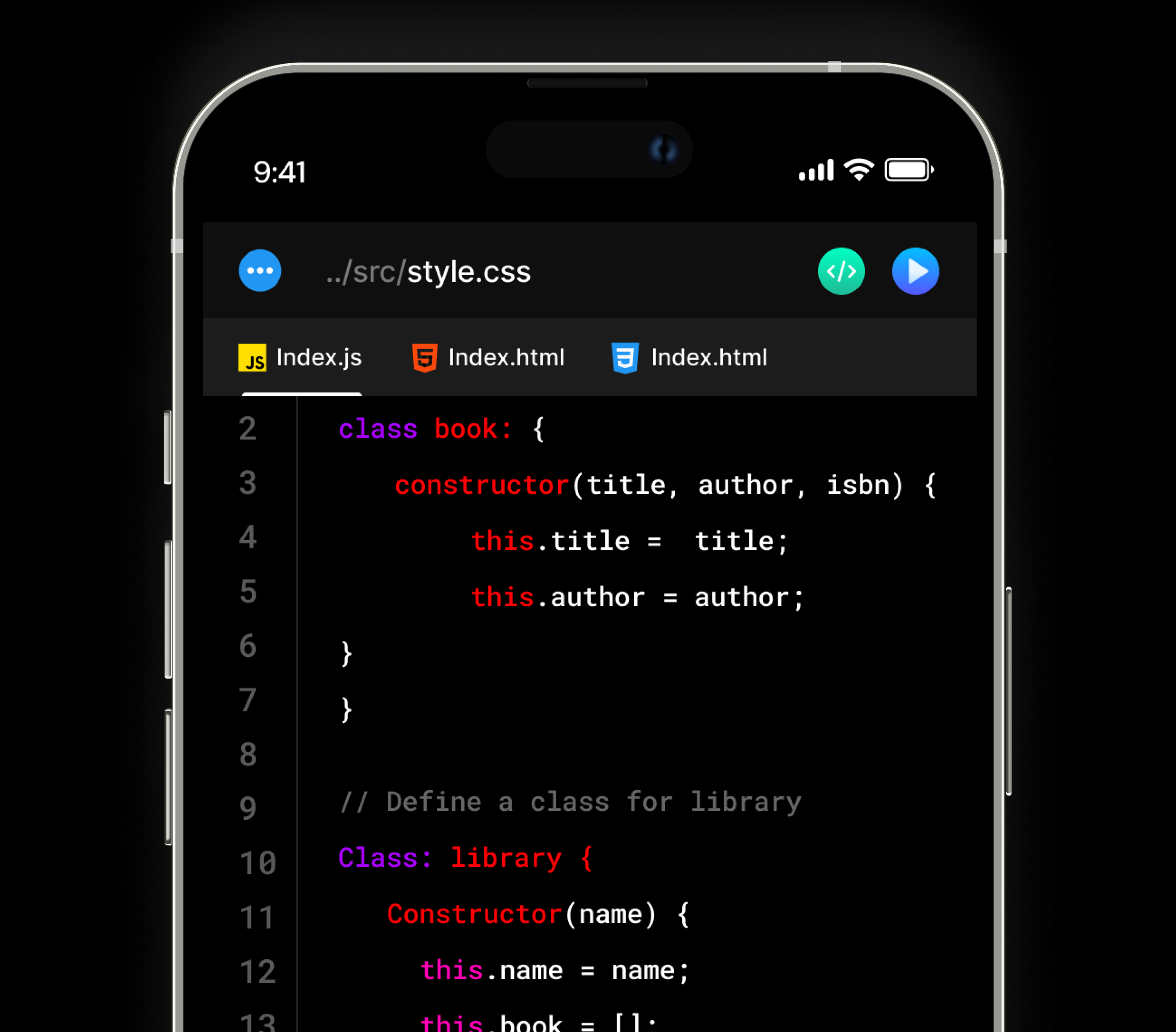 IDE Mobile Design Concept 3d animation ide ui