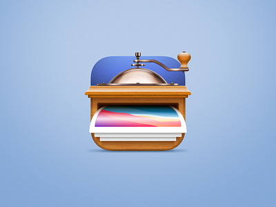 PhotoMill macOS app icon (alt. version) app icon app icon design application icon coffee grinder coffee mill grinder icon design macos app icon macos icon mill
