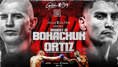 BOHACHUK vs ORTIZ Fight Artwork action sports advertising boxing creative design graphic design marketing sports