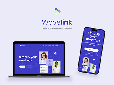 Wavelink landing page - design to development in Webflow design graphic design illustration responsive web design ui ux web design webflow