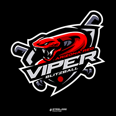 ARIZONA RED VIPER BLITZBALL FULL VERSION blitzball branding design esport logo graphic design illustration logo mascot design mascot logo sport sport logo vector