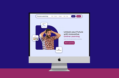 Future Learning Landing Page Design branding design landing page online learning platform design ui uiux design ux web design