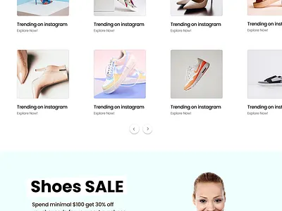 Shoes Website Design graphic design ui