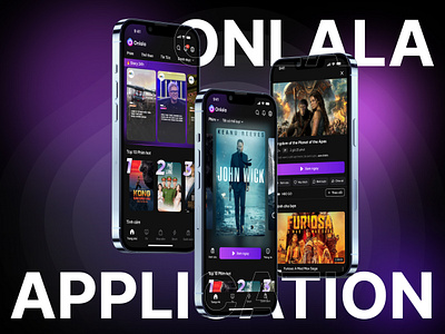 Onlala App - OTT App For Watching Movies & Shows app design application design mobile app design movies app ott app design product design shows app ui