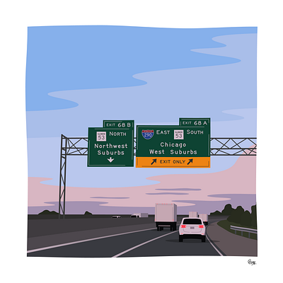 On the Way to Chicago illustration