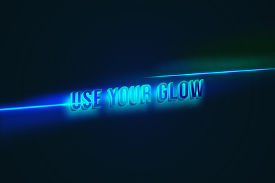 Glow Typography Quote Design adobe photoshop branding graphic design typography