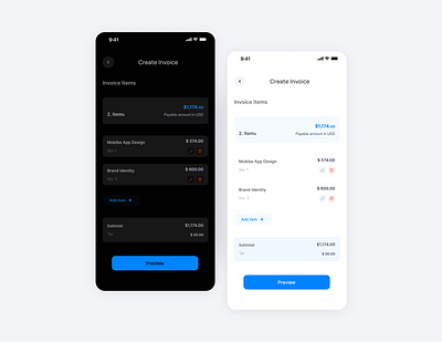 Billing Management- Invoice App app appdevelopment billing design figma invoice invoicegenerator management mobile mobileapps ui uiux webapp