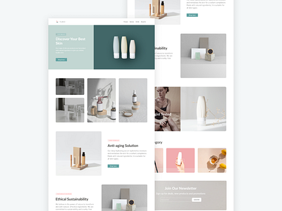 Wellness- A Skincare Webpage antiaging app beauty branding design figma skincare ui uiux webapp webdesign webdevelopment wellness