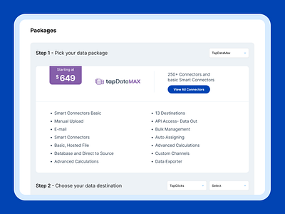 Tap Clicks - Package Page Redesign design figma marketing princing product ui ux