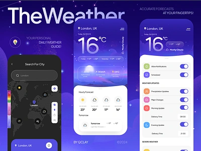 Weather App app design app design inspiration art branding branding design climate creative designing with illustration flat forecast graphic design illustration ios minimal mobile app mobile ui designer visual identity weather weather forecast widget