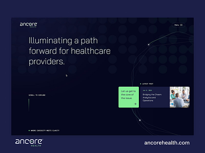 Ancore Health - Homepage branding healthcare healthcare consulting homepage uidesign uxui design web web design webflow webflow development