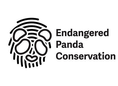 Daily Logo Challenge Day 3 branding conservation dailylogochallenge endangered graphic design illustration logo negativespace panda typography