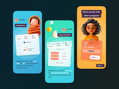 The Perfect Nap Time, Every Time. Tailor-Made Sleep Schedules. ai design design system midjourney product design ui ux ux design