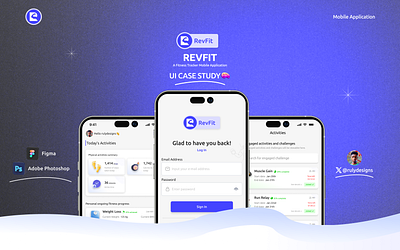 Revfit Fitness App - UI Case Study app design case study figma product design prototyping ui ui design uiux