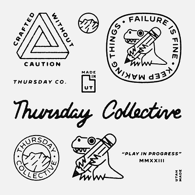 Thursday Collective Badges badge design illustration logo