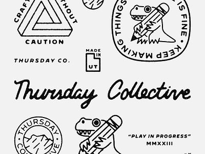 Thursday Collective Badges badge design illustration logo