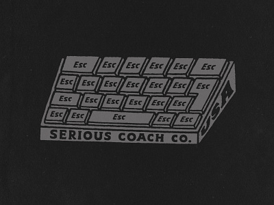 Serious Coach Co. T-Shirt branding cartoon computer cute design doodle esc graphic design illustration japanese kawaii lettering logo priint design t shirt tshirt design typography usa