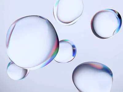 Bubbles 3d abstract animation background blender branding bubbles clean colorful cover design endless iridescent liquid loop render shape simple template water