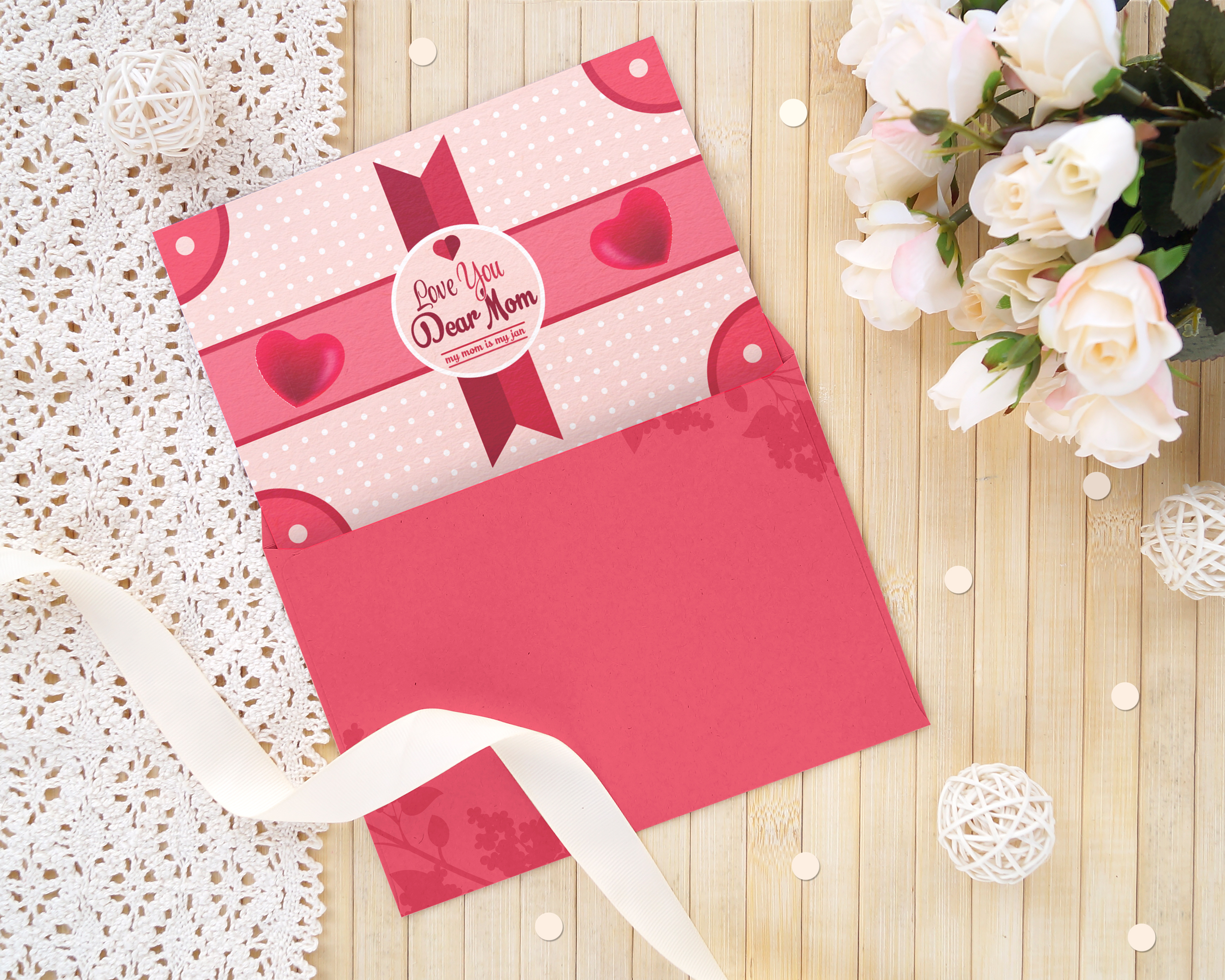 mothers day greeting card template branding graphic design ui vintage