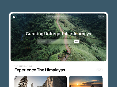 Travel Website Design branding clean colors design dribbble dribbble best shot himalayas product tourist website travel travel company typography ui web webdesign website website design