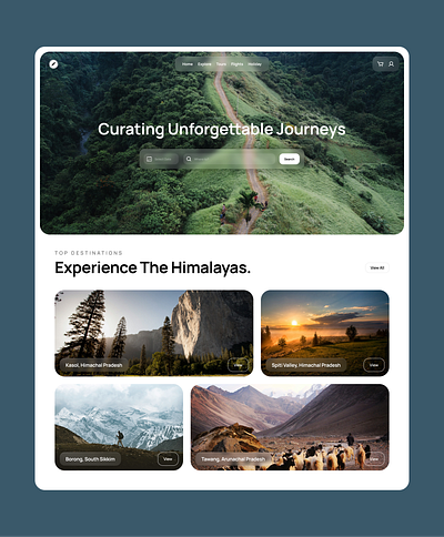 Travel Website Design branding clean colors design dribbble dribbble best shot himalayas product tourist website travel travel company typography ui web webdesign website website design