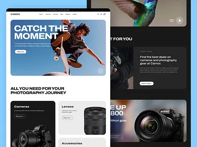 Camera Store | Web design mockup branding mockup tech ui webdesign website
