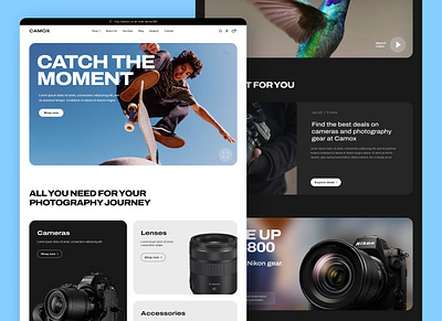Camera Store | Web design mockup branding mockup tech ui webdesign website