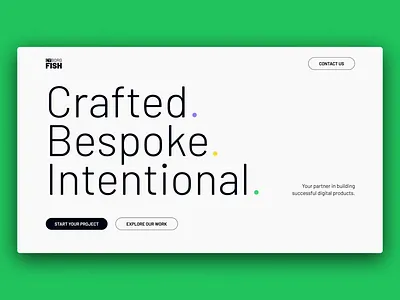 Landing Page branding cyborg.fish desktop design ui web agency web design