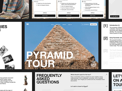 KreKen - Pyramid Tour Landing Page agency agent book booking call to action dunes hero history landing page package page pyramid reviews story tour trip web design website