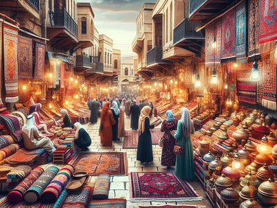 Middle Eastern Carpet Festival 3d animation
