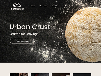 Urban Crust: landing page for a bakery design ui ux web