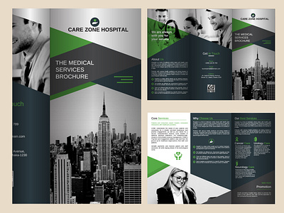 Corporate Trifold Brochure Design corporate identity design flyer design graphic design illustrator photoshop