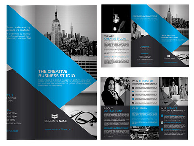 Corporate Trifold Brochure Design corporate identity flyer design graphic design illustrator photoshop