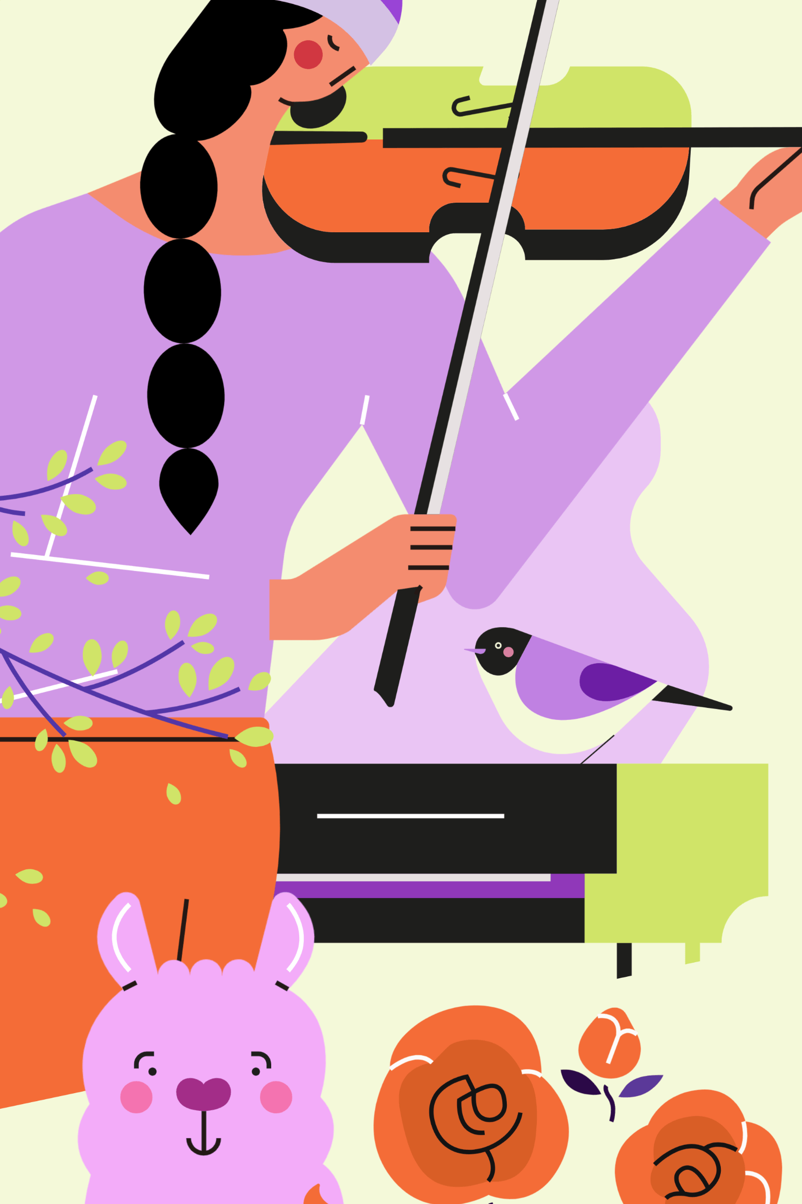 小园素作品：森林音乐会 design flat graphic design illustration vector