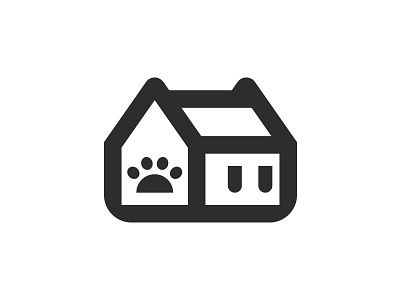 Little kitty house logo for sale 3d anhdodes animation branding design graphic design house logo illustration kitty logo logo logo design logo designer logodesign minimalist logo minimalist logo design motion graphics ui